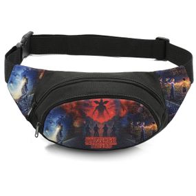 Сумка-бананка дитяча з принтом Дуже дивні справи поясна сумка для хлопчика (4575)