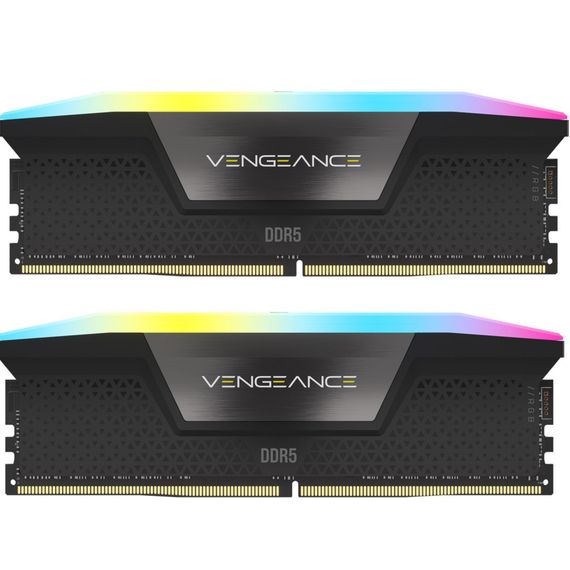 Модуль пам&#039;яті для комп&#039;ютера DDR5 32GB (2x16GB) 6000 MHz Vengeance RGB Black Corsair (CMH32GX5M2E6000C36)