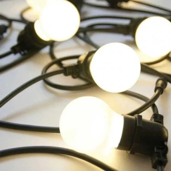 Уличная гирлянда "Ретро Лампочки" на 20шт LED Warm Bulbs, 5 м, теплый белый свет | Зображення 2