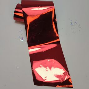 Фольга червона для дизайну нігтів (4х50см)