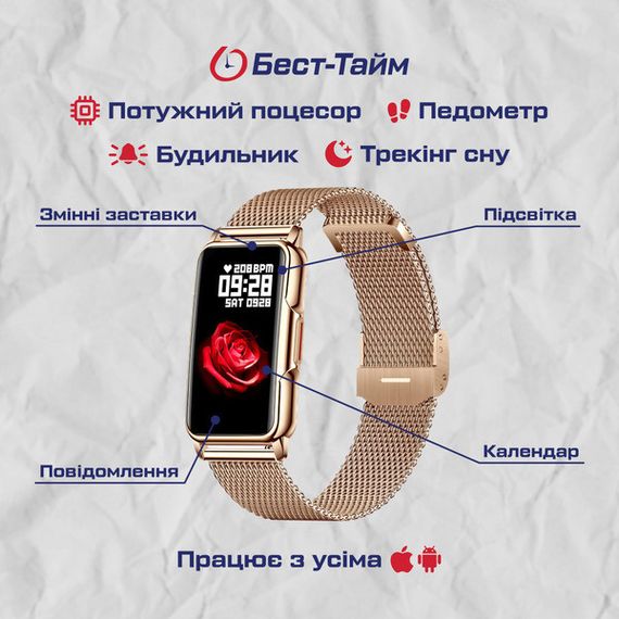 Smart Mioband Nano+ Gold, 2 ремешка | Зображення 4