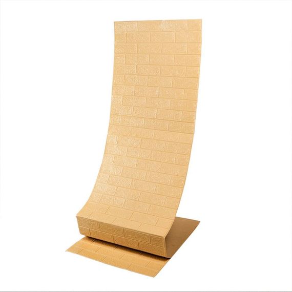 Самоклеюча 3D панель в рулоні 19600x700x3мм Бежева Цегла (R009-3-20) SW-00001195