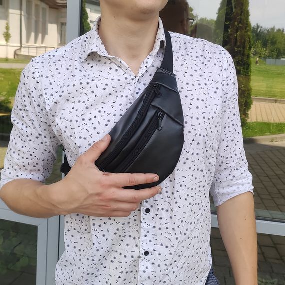 Бананка для телефона , Сумка для города, AB-536 Бананка черная | Зображення 6