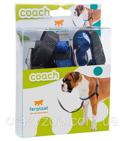 Шлея для собак Ferplast Coach P M для дресирування синя А: 20-26 см В: 42-59 см 1 см 55791 | Зображення 2