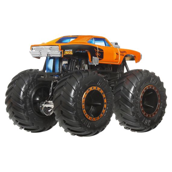 Подарочный набор 2 монстр-трака Хот Вилс Оригинал Hot Wheels Monster Trucks Slam Prix Vs Dodge Charger | Зображення 6