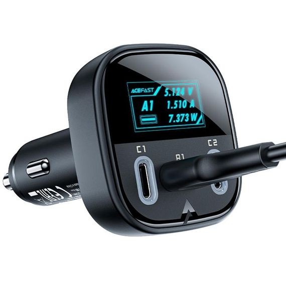 АЗП Acefast B5 PD36W+QC4.0 total 101W (1USB-A/2C) Black | Зображення 3