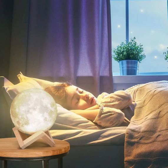Дитячі нічники 3d lamp Moon Lamp 13 см / Світильник-нічник 3d лампа / Лампа світильник PM-656 3д нічник | Зображення 6