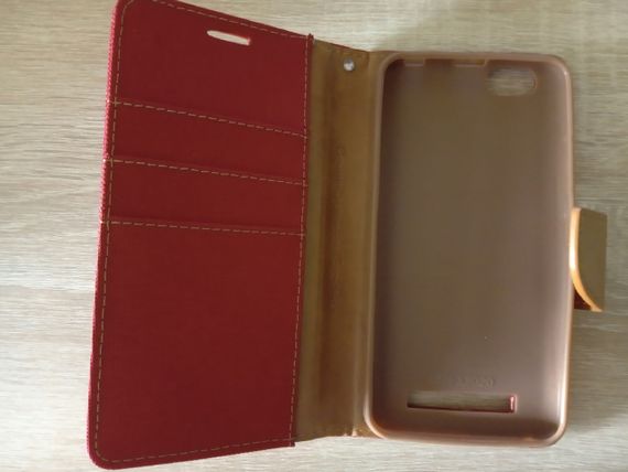 Чохол-книжка Goospery з тканини для Lenovo A2020 Vibeс червоний | Зображення 2