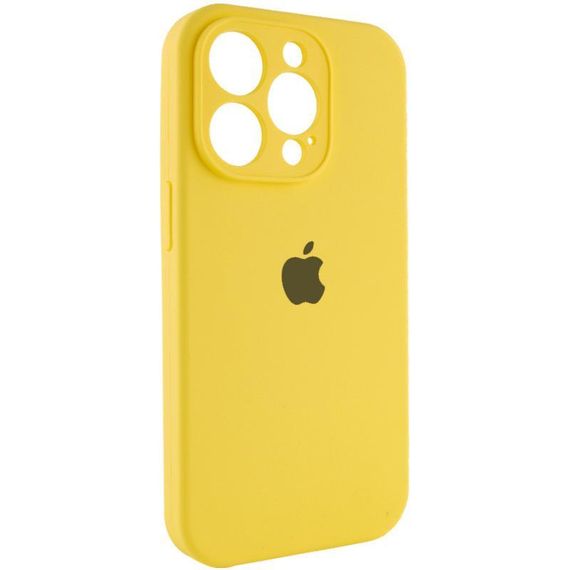 Чохол Silicone Case Full Camera Protective (AA) для Apple iPhone 13 Pro (6.1") Жовтий / Yellow | Зображення 1