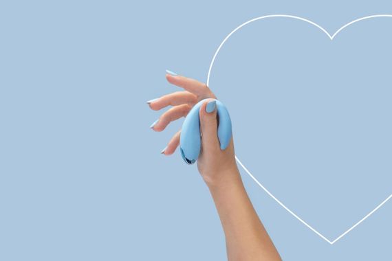 Вібратор для пар FairyGasm PleasureBerry blue, зарядний кейс, пульт ДК Sex Aura | Зображення 9