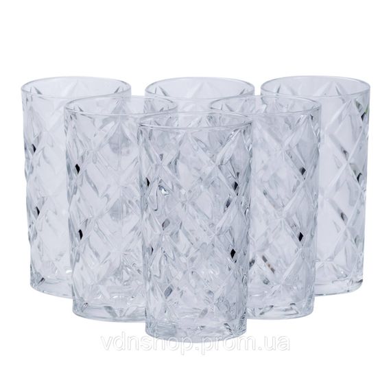 Набор стаканов 6 шт по 400 мл прозрачные HP1607 | Зображення 2