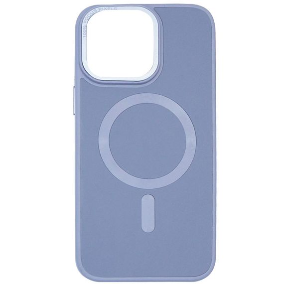 Шкіряний чохол Bonbon Leather Metal Style with MagSafe для Apple iPhone 13 (6.1") Блакитний/Mist blue