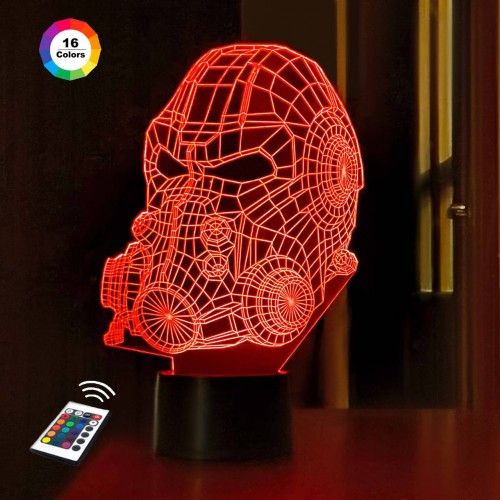 3D светильник ночник с пультом "Череп 10" 3DTOYSLAMP