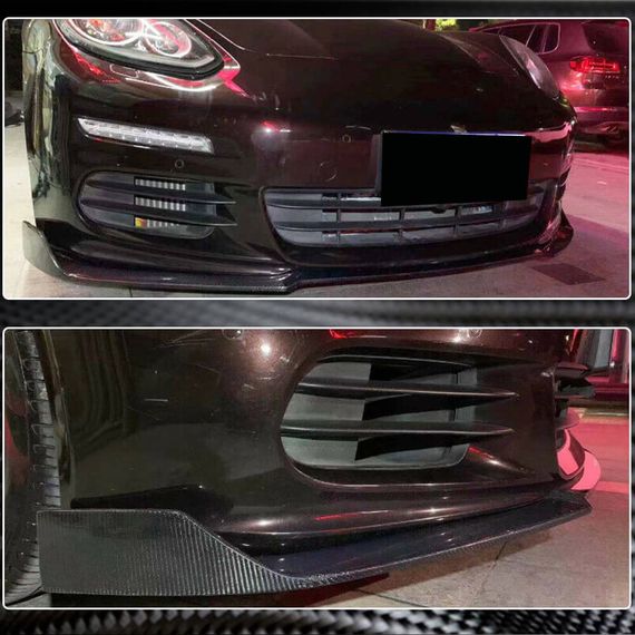 Передний бампер Лип-спойлер (для Base 2013-2016, Карбон) для Porsche Panamera | Зображення 3