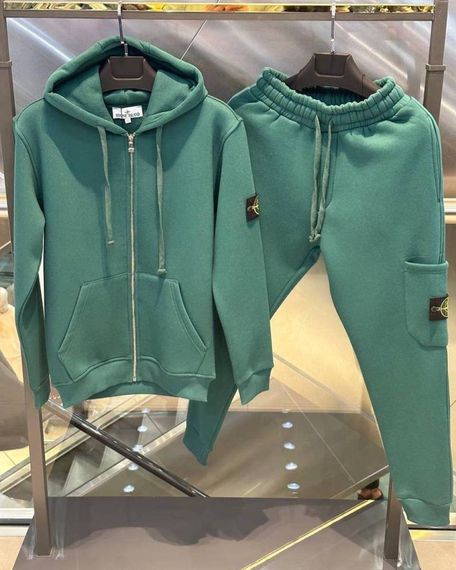 Спортивний костюм зелений зимовий Stone Island green | Зображення 3