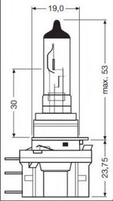 Лампа розжарювання H15 5515W 12V PGJ23T-1 (вир-во OSRAM) OSRAM 64176 на VW KOMBI / CARAVELLE V автобус (7HB, 7HJ, 7EB, 7EJ, 7EF)