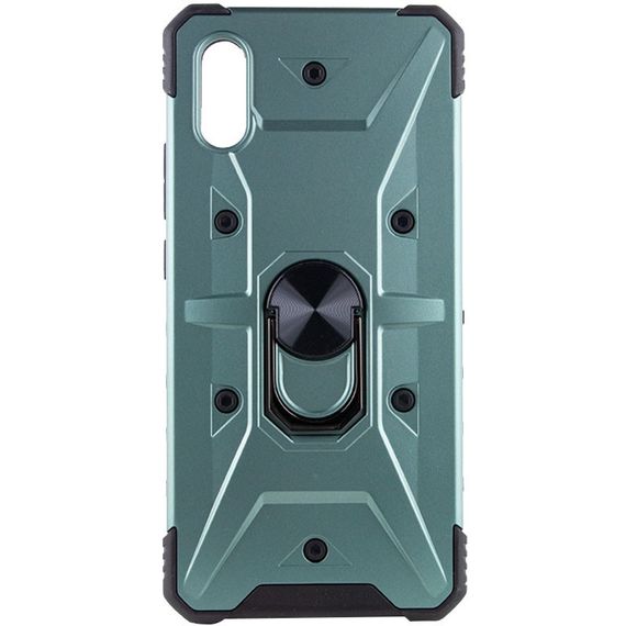 Ударостійкий чохол Pathfinder Ring для Xiaomi Redmi 9A TPU+PC, Кольцо-держатель, Зеленый / Green
