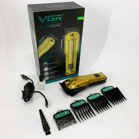 Акумуляторна машинка для стрижки волосся з насадками VGR V-138, Професійна машинка для волосся UO-73 | Зображення 6