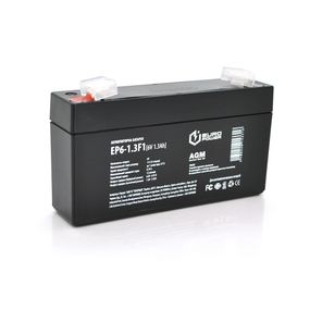 Аккумуляторная батарея EUROPOWER AGM EP6-1.3F1 6V 1.3A h (95x25x50 (55) Black
