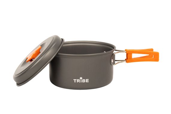 Казанок туристичний Tribe Pot 1л Alu алюмінієвий компактний, Похідний легкий казан трайб, Казанок для риболовлі та полювання | Зображення 1