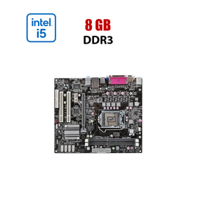 Комплект: Материнская плата ECS Elitegroup H61H2-M6 V1.0 / LGA1155 / Intel Core i5-3550 (4 ядра по 3.3 - 3.7 GHz) / 8 GB DDR3 / Intel HD Graphics 2500 + Кулер б/у