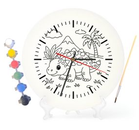 Дитячий набір для творчості годинник розмальовка Динозавр 30 см (Г0051)