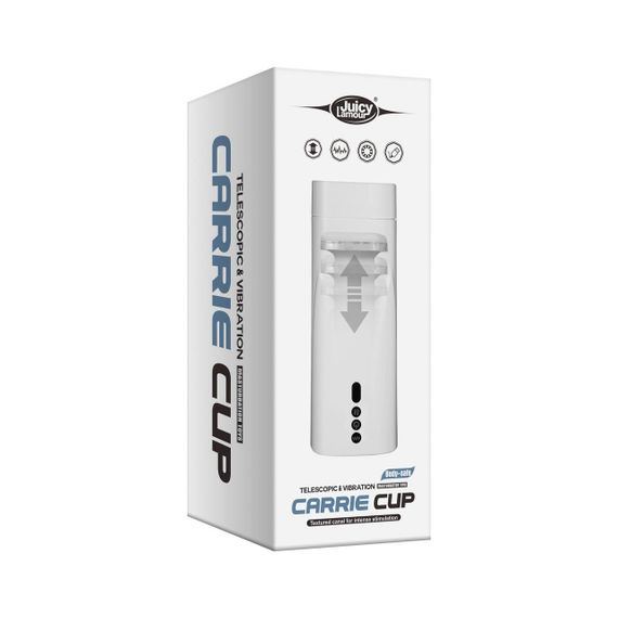Мастурбатор "Carrie Cup telescopic", 10 режимів вібрації, руху вгору/вниз Sex Aura | Зображення 1