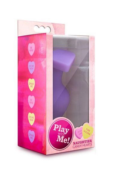 Анальна пробка PLAY WITH ME CANDY HEART FUCK ME PURPLE Sex Aura | Зображення 1