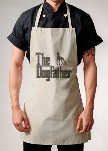 Універсальний фартух(dogfather доберман)для кухні, роботи та творчості. 78х50 см