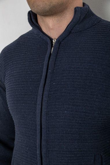 Кофта чоловіча на блискавці з кишенями, колір синій, 161R1053 | Зображення 4