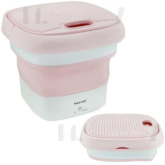 Складная стиральная машина MAXTOP silicon washing machine. Цвет: розовый | Зображення 5