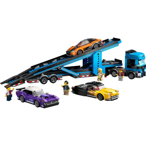 Конструктор LEGO City Вантажівка-транспортер зі спортивними авто (60408) | Зображення 1