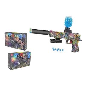 Пистолет игрушечный с прицелом и глушителем стреляет орбизами G 940-3 D Оранжевый с белым