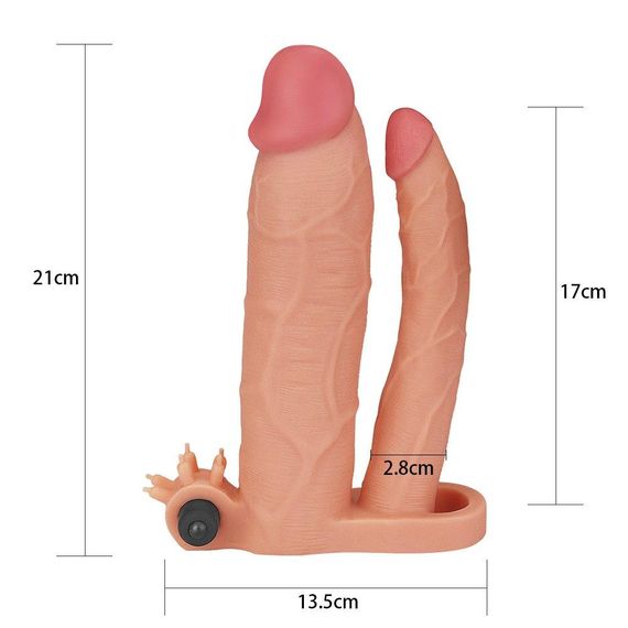 Насадка на член Add 3 Vibrating Double Penis Sleeve sexstyle | Зображення 3
