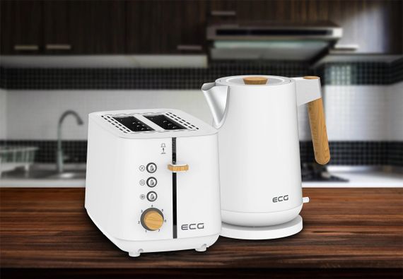 Тостер EСG ST 2768 Timber White 780-925 Вт білий | Зображення 9