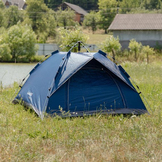 Намет кемпінговий тримісний 190×190×140 (см) автоматичний LU-002 Сиій | Зображення 4