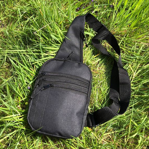 Сумка нагрудна водонепроникна, Маленька чоловіча брезентова сумка Якісна тактична з кобурою JY-86 | Зображення 2