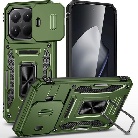 Ударостійкий чохол Camshield Army Ring для Xiaomi 15T Pro Оливковий / Army Green
