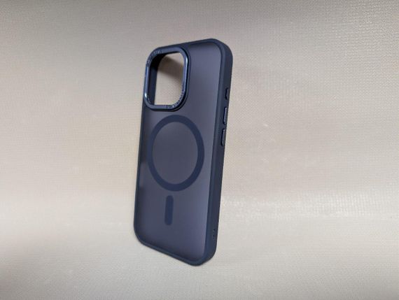 Чехол для iPhone 16 Pro / Айфон 16 Про, GUARD MATTE, противоударный, Soft Touch, с MagSafe, синий | Зображення 3