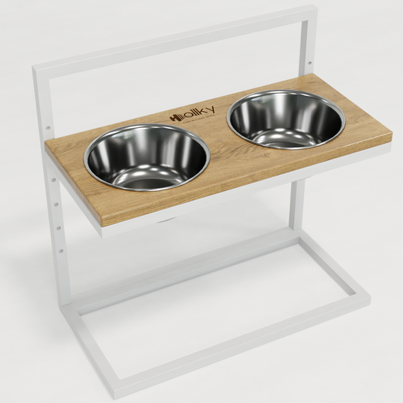 Миски на регулируемой подставке для больших собак Hollky Flex L (2 × 1.8 л) FL-502850-WHNT | Зображення 7