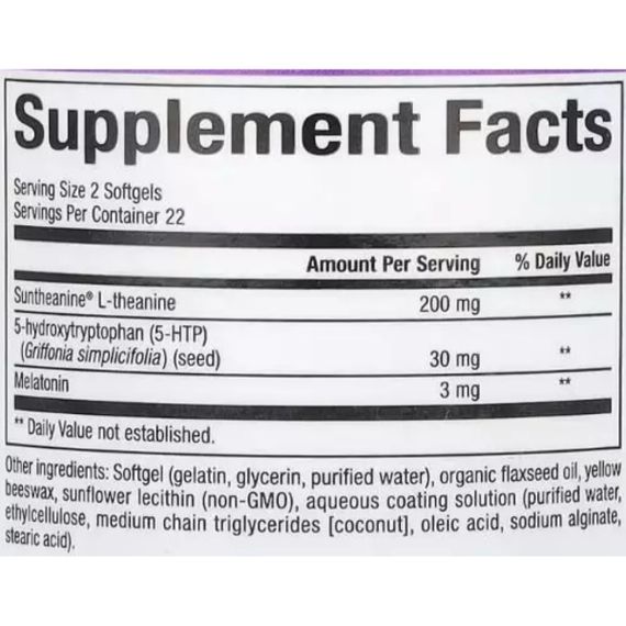 Комплекс для сна Natural Factors Stress-Relax Tranquil Sleep 45 Softgels | Зображення 1