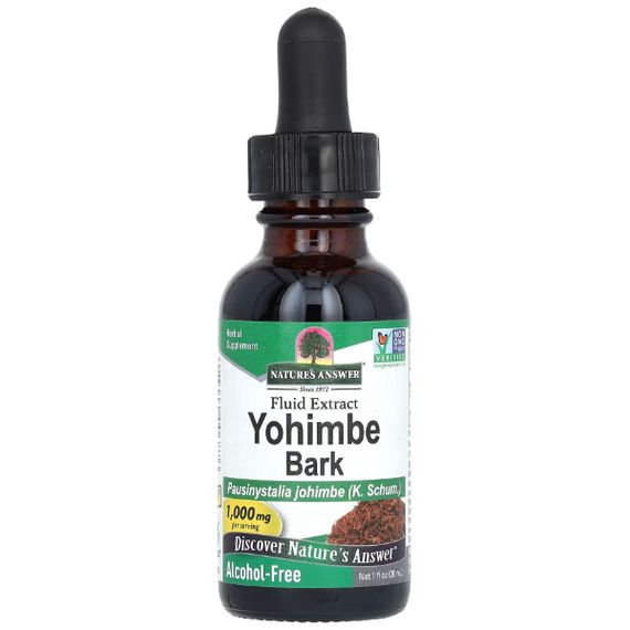 Йохимбе Nature's Answer Yohimbe Bark 1000 mg Alcohol-Free 30 ml /30 servings/