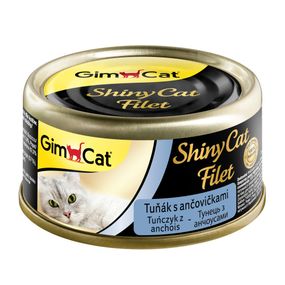 Корм вологий GimCat Shiny Cat Filet для котів з тунцем та анчоусом 70 г