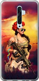 Чехол на Oppo Reno 2Z Украинка с оружием "5316u-1867-17620"