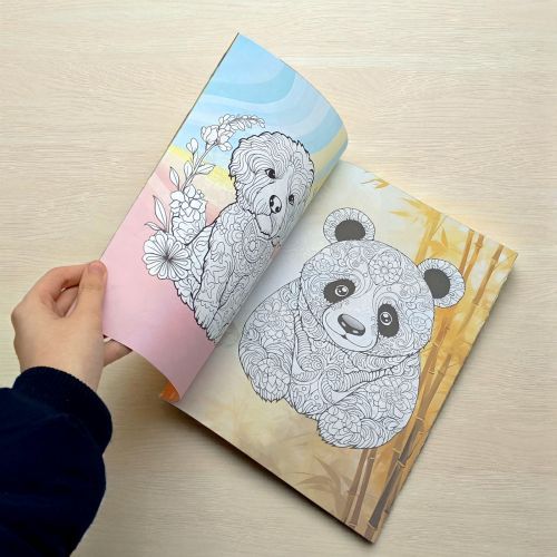 Розфарбовка, 210х297 мм, (ПОМАРАНЧЕВА CUTE ANIMALS) | Зображення 1