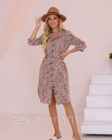 Платье для женщин цвет коричневый размер L FI_005085