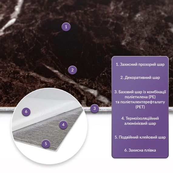 Самоклеюча стінова PET плитка 600*300*2mm (D) SW-00002319 | Зображення 1