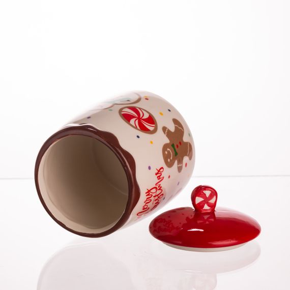 Банка для сипучих продуктів з кришкою з порцеляни 9×13 (см) Merry Christmas CR-1-42 | Зображення 2