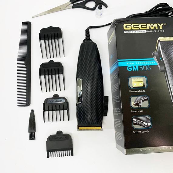 Электрическая аккумуляторная машинка для стрижки, Подстригательная машинка, Электромашинка для волос QC-31 | Зображення 6