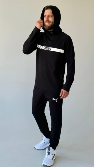 Костюм з худі Puma чорний | Зображення 1